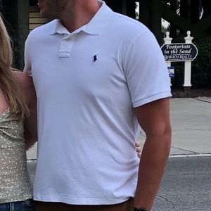 Mens White Polo by Ralph Lauren Short Sleeved Polo